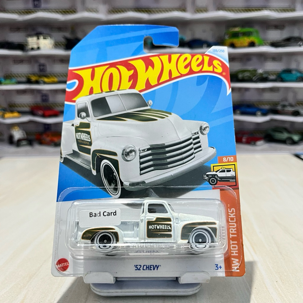 Hotwheels 52 Chevy bad card/buble