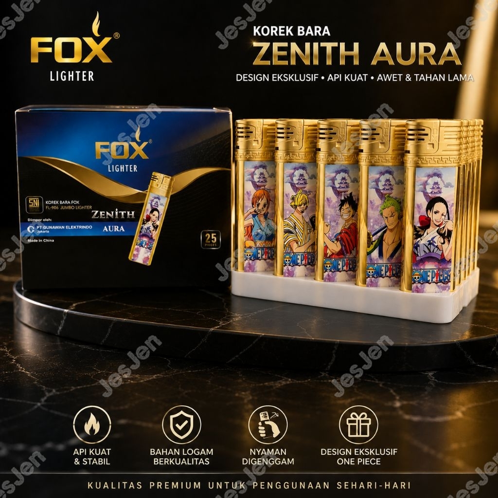 KOREK JUMBO FOX ZENITH AURA isi 25pcs / Korek JUMBO bara grosir