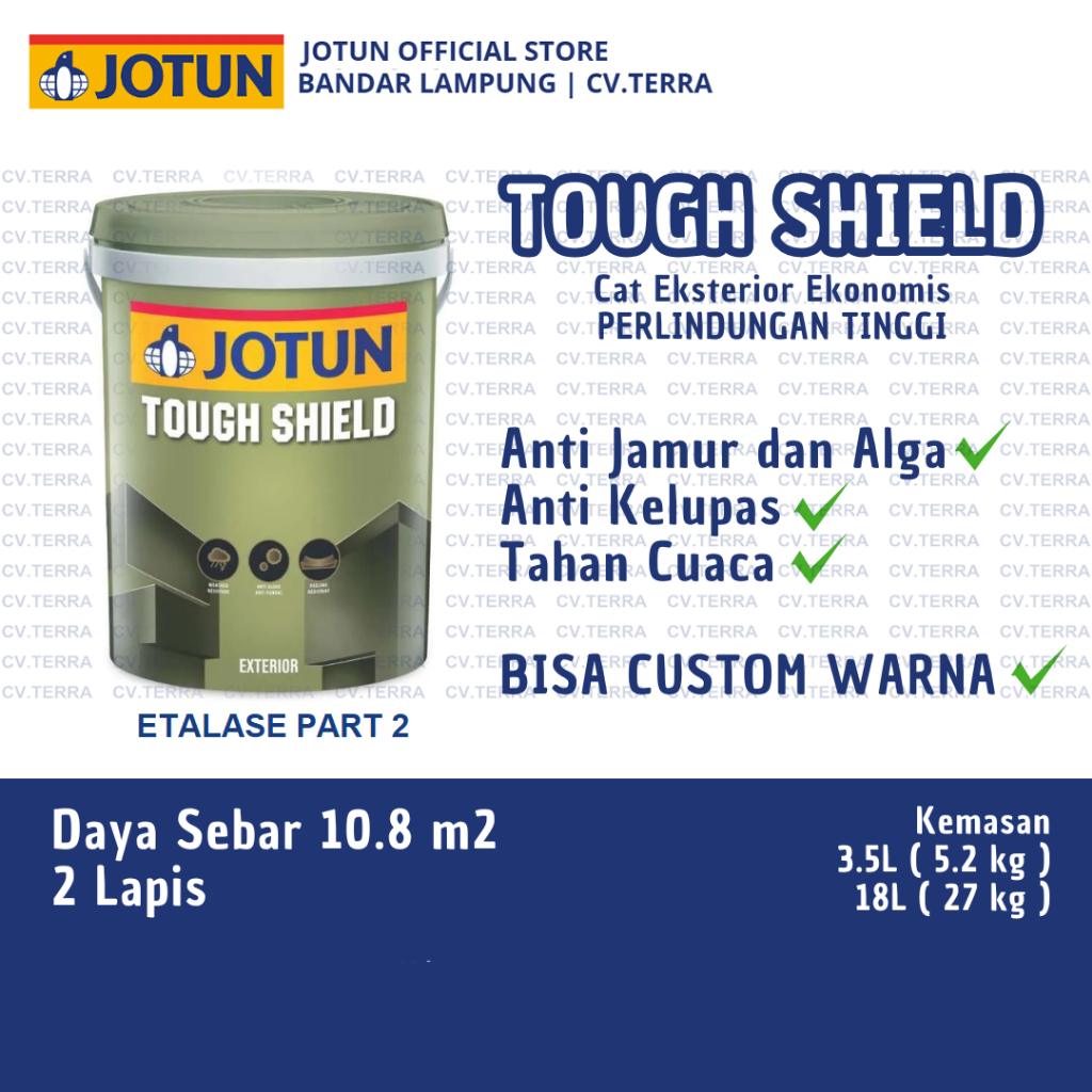 Cat JOTUN TOUGH SHIELD 3,5 liter / 5 kg Kelas Ekonomis Proteksi 4 Tahun PART 2