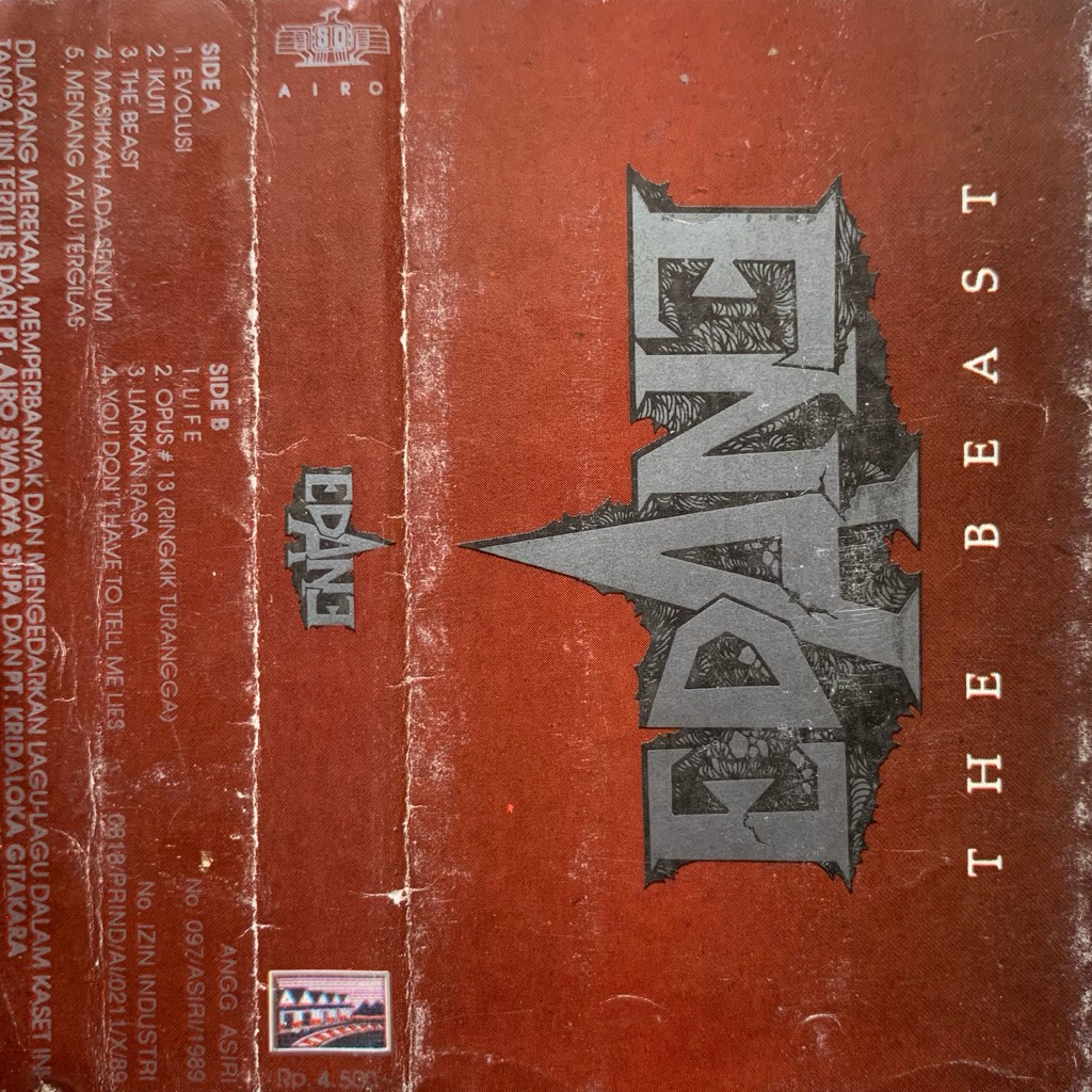 Kaset Pita Edane - The Beast (1992 AIRO Records)