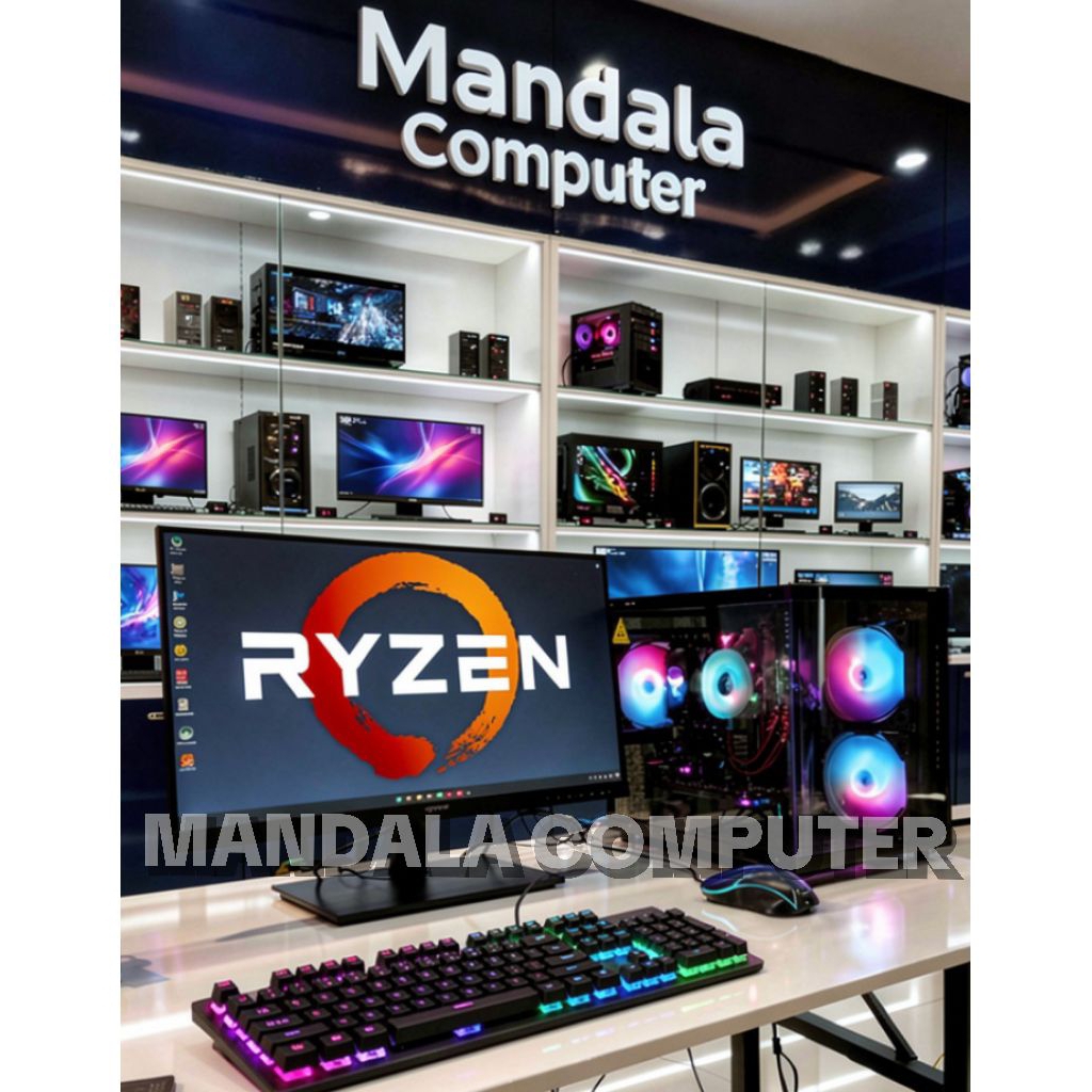 Fullset PC Gaming Editing | AMD Ryzen 7 5700G | RAM 16GB/32 GB | NVME 512GB | Monitor  22/24 Inch