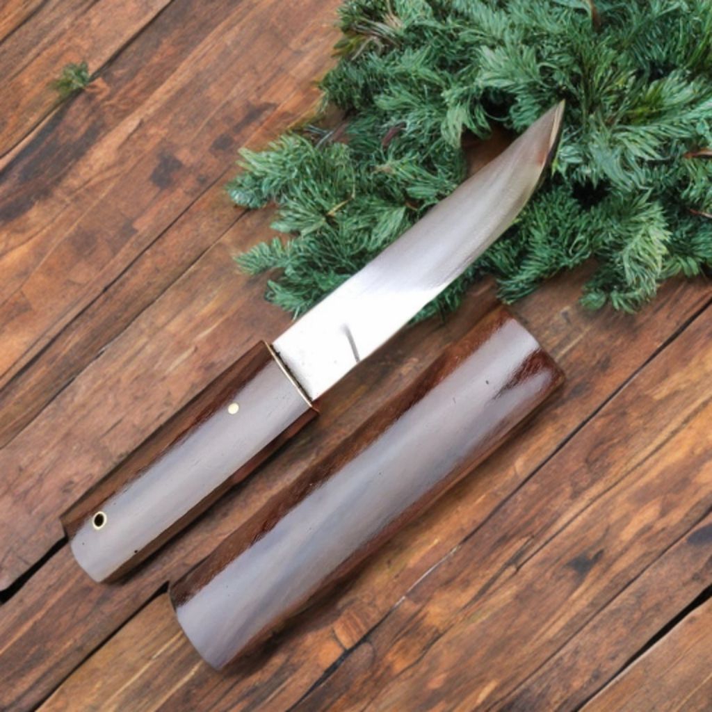 TANTO NATURAL , 15 cm , MINIMALIS , PRAKTIS , ERGONOMIS , BAJA ASLI , TAJAM