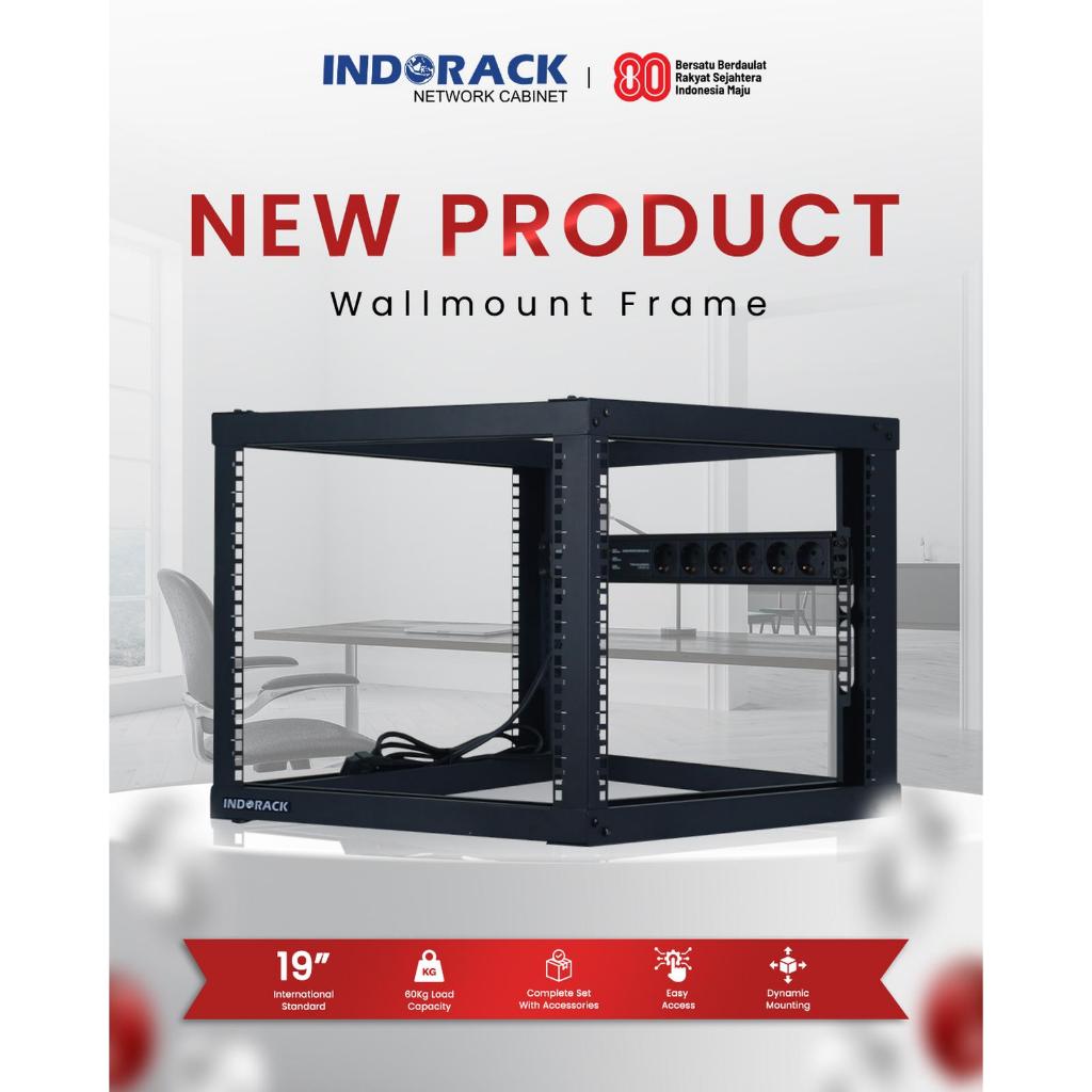 Indorack wallmount rack frame WF 15U / rak server jaringan with dynamic mounting