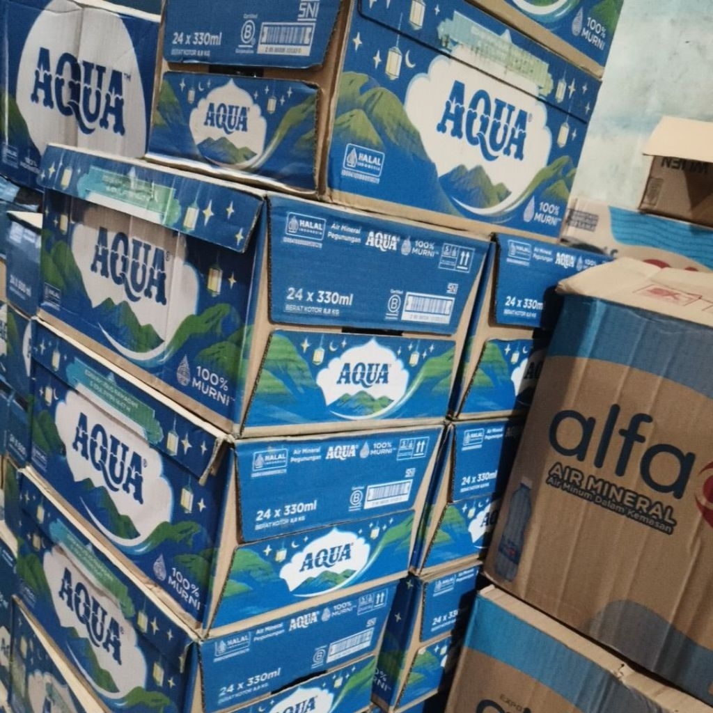 AQUA BOTOL MINI 330 ML DUS (ISI 24)