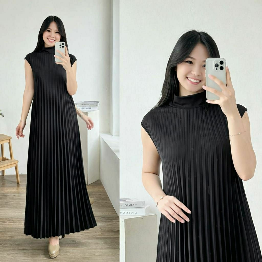 Inner Plisket Premium Simple Polos Gamis Inner Dres Casual