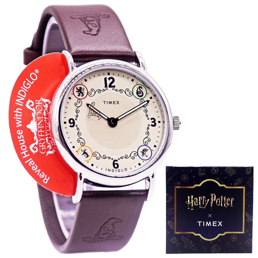 Timex x Harry Potter Weekender Gryffindor TW2Y76300 Jam Tangan Unisex Leather Strap Original
