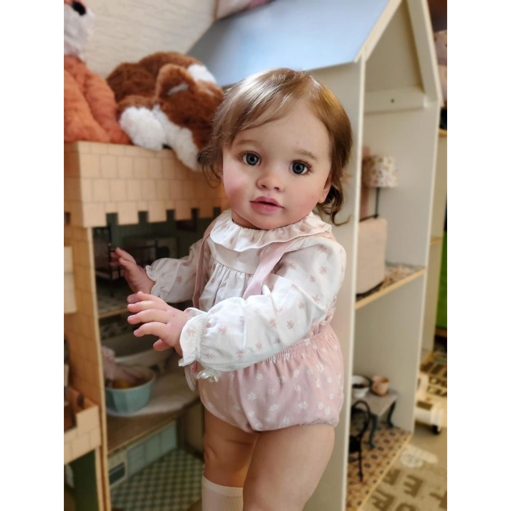 Ready Boneka Reborn Bayi Silikon Asli Jumbo 60 cm Cantik Real