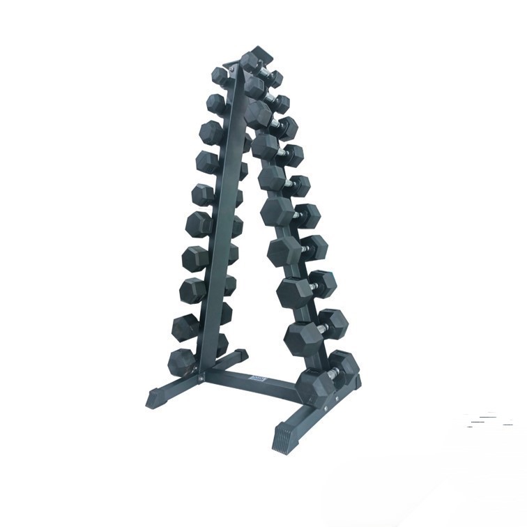 Dumbell Set Dumbell Hexagonal Rubber 1-10kg + Rack TL-055