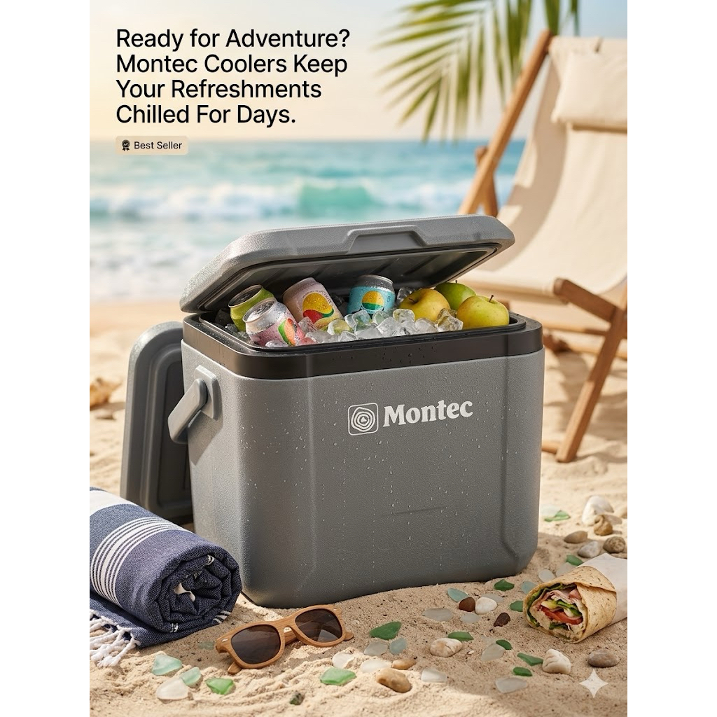 Montec cooler box 52 liter dengan roda