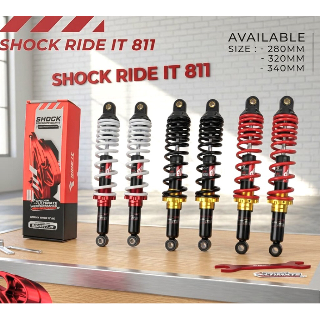 ShockBreaker Shock Ride It 811 430mm/320mm/280mm Shock belakanf Ride It - Shock breaker shock RIDE I