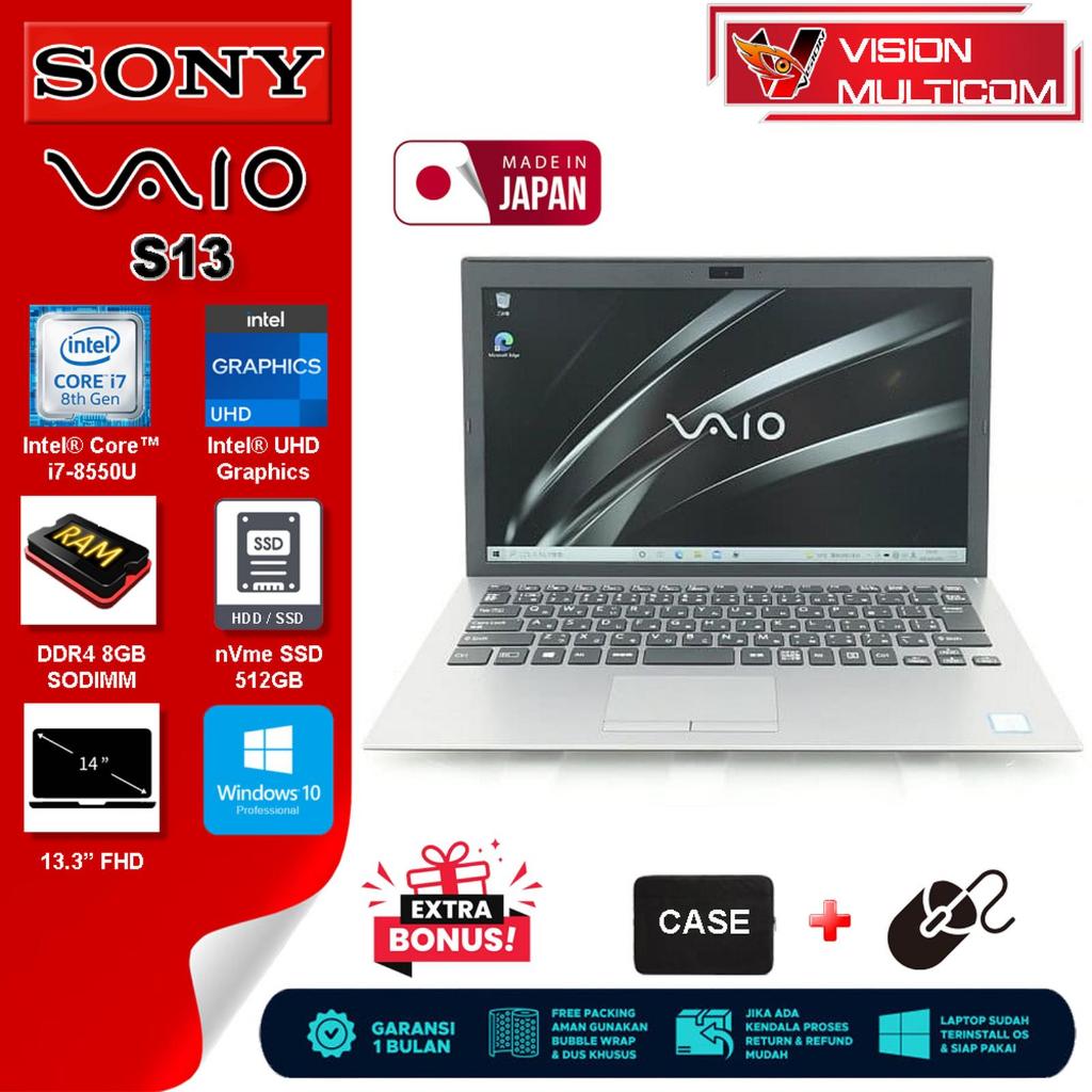 Laptop SONY VAIO Core i7-8550U | 8GB / nVme 512GB | 13.3" FHD IPS Ultrabook Premium