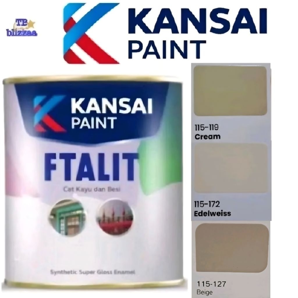 Ftalit 1kg Ftalit Cream 119 Ftalit Edelweiss 172 Ftalit Beige 127 Cat Kayu Besi Krem Putih 1kg