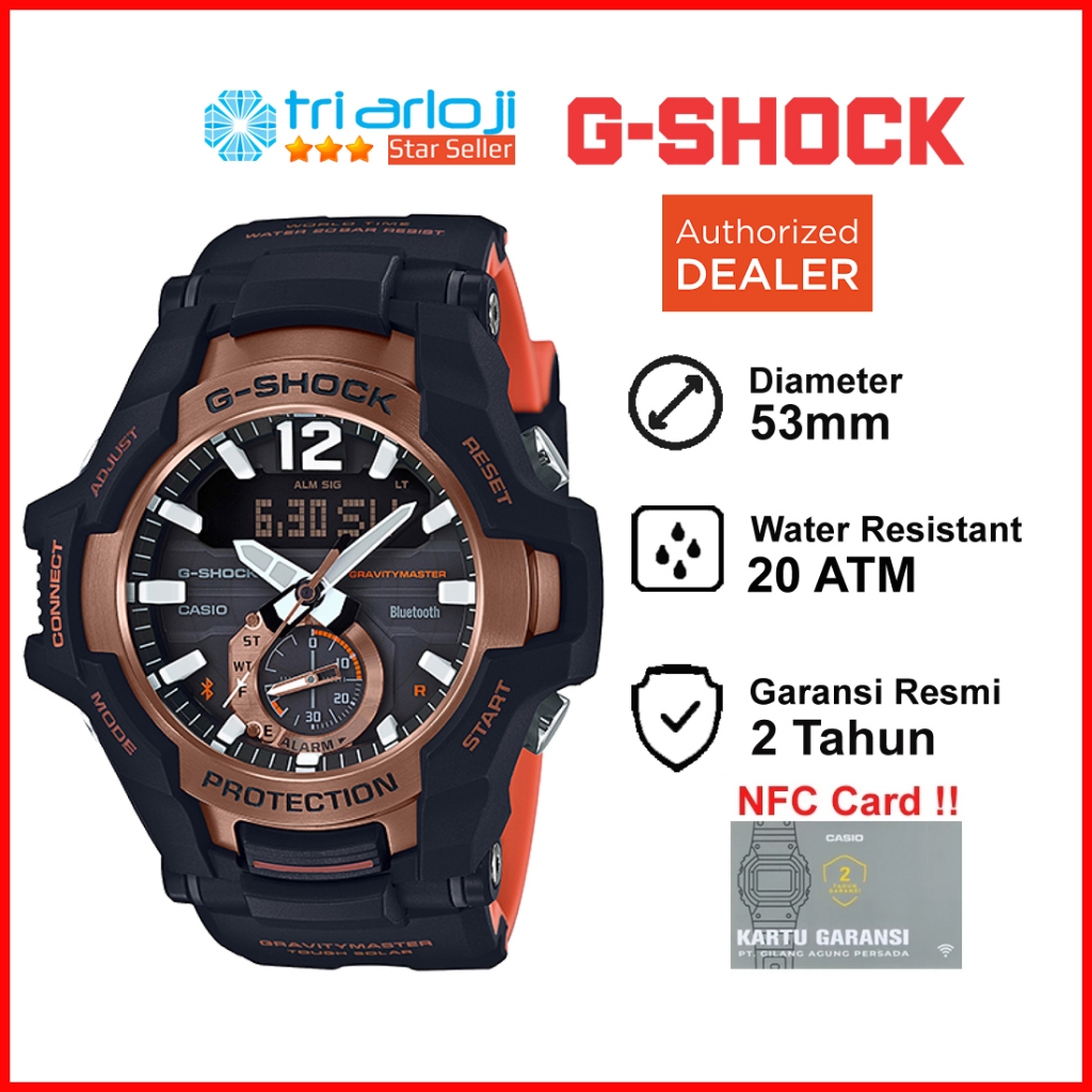 Casio G-Shock GR-B100-1A4DR Jam Tangan Pria GSHOCK GRAVITY MASTER GR-B100-1A4 GR B100 1A4DR GRB100