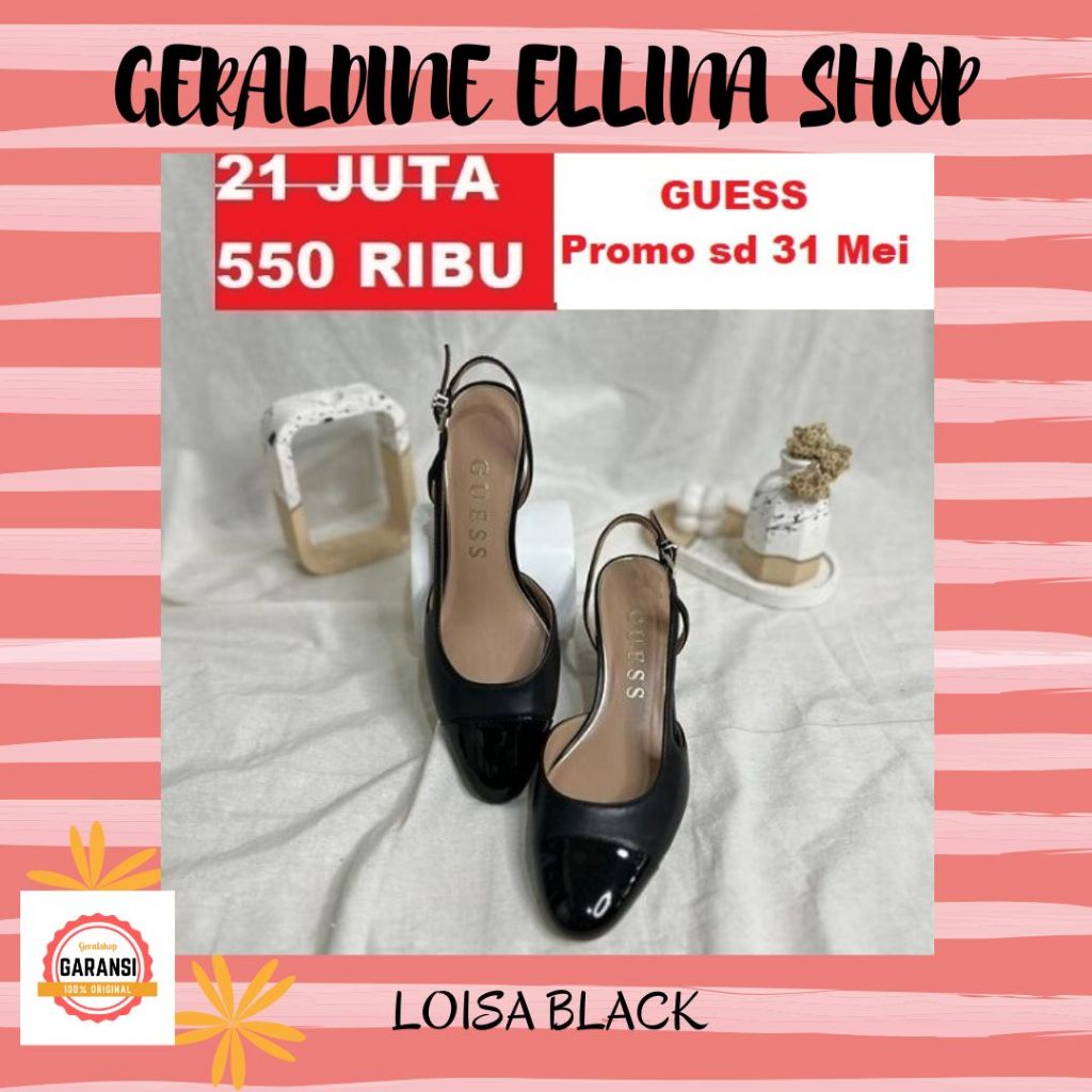 GUESS Sandal Hak Tinggi Wanita LOISA Heels ORIGINAL