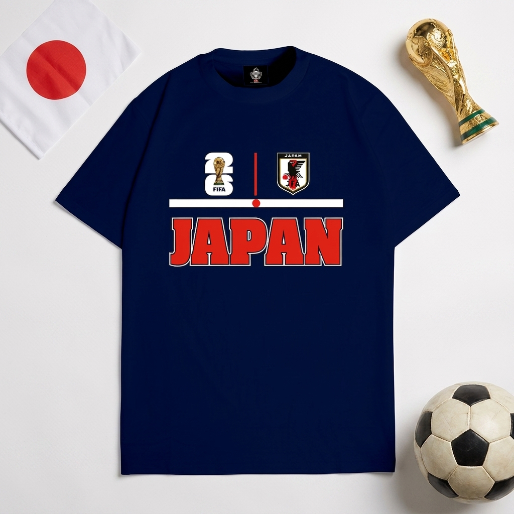 KARIMAKE Kaos Baju Unisex FIFA World Cup 2026 Japan T Shirt Timnas Jepang Piala Dunia 2026 JFA