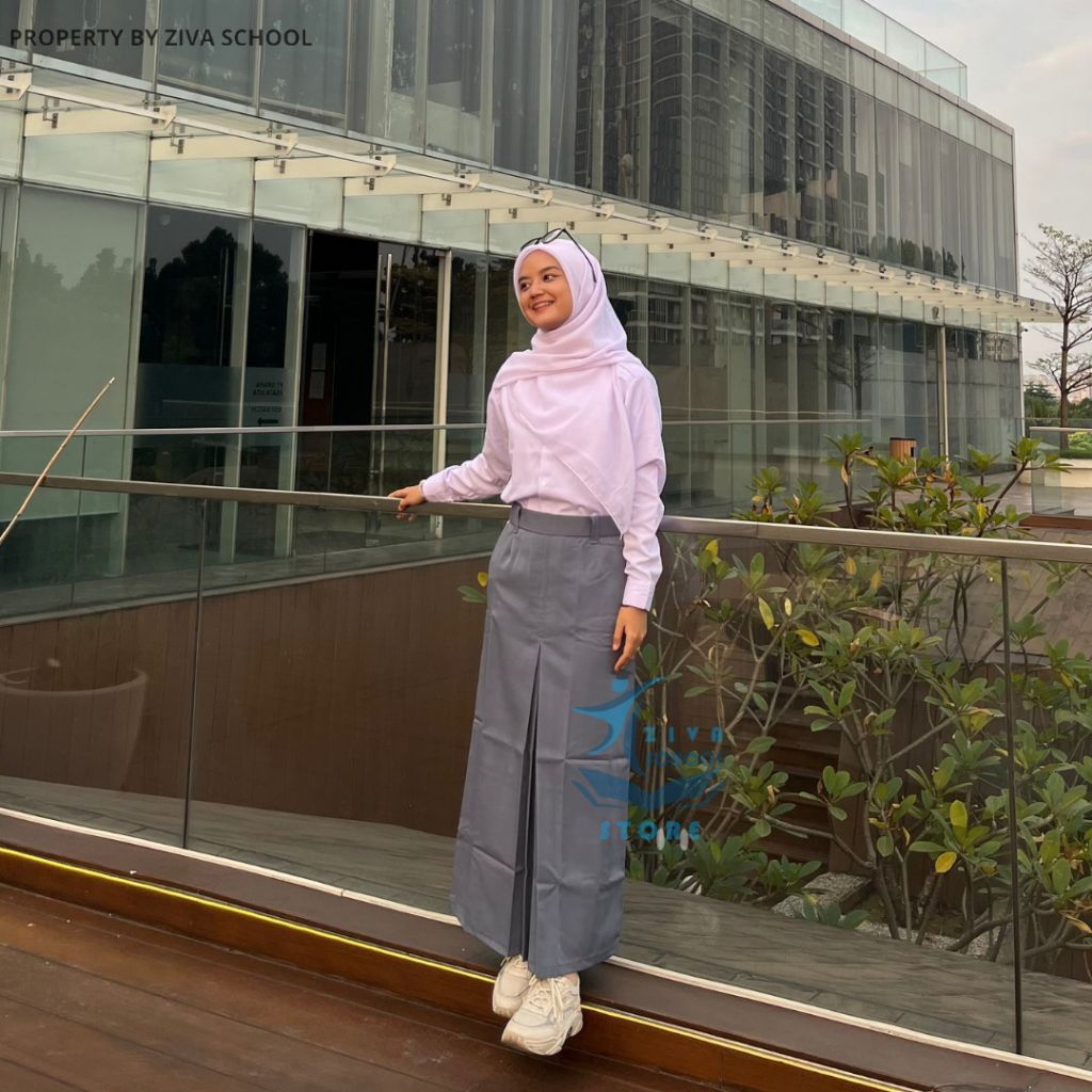 ROK SPAN SEKOLAH SMA/SMK ROK SPAN BELAH 1 Abu-abu, hitam, coklat, putih, biru
