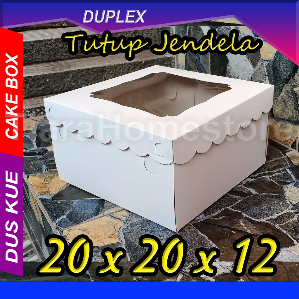Dus 20x20x12 JENDELA MIKA/ dus 20x20 / box 20x20 / cake box