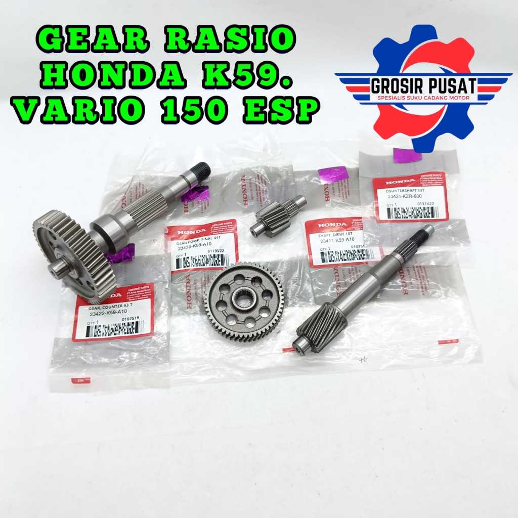 GEAR RASIO ORI VARIO 150 ESP GIGI RASIO SET HONDA K59 VARIO 150 NEW GER GIR RASIO MOTOR VARIO 150