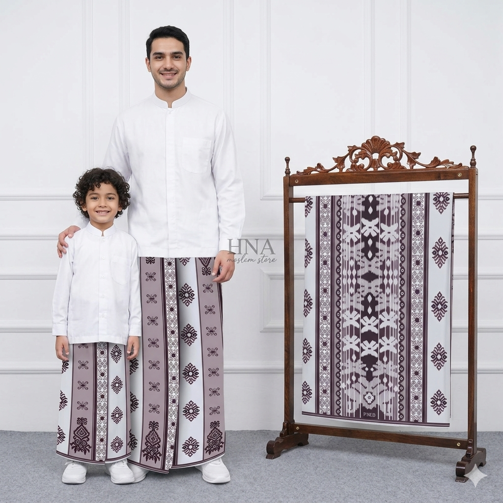 COUPLE sarung anak instan & sarung dewasa motif sarung tenun bhs clasic