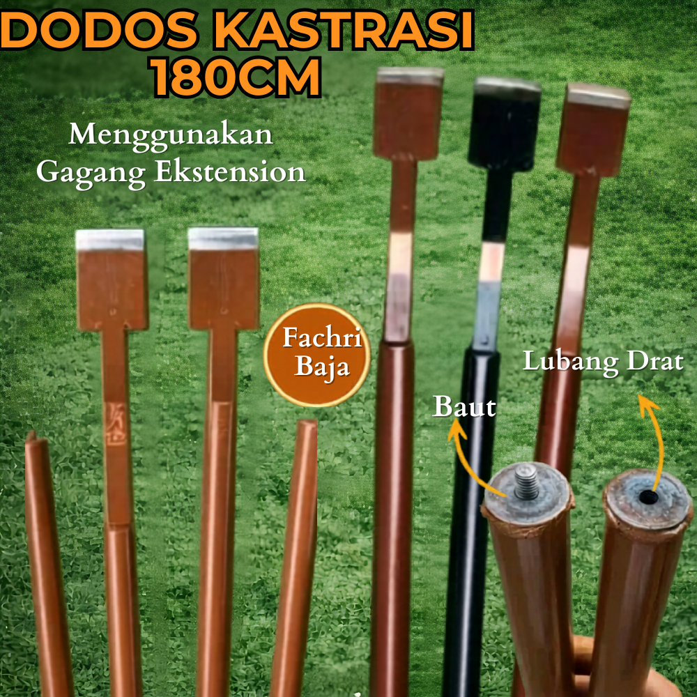 Dodos Kastrasi Sawit 180cm PER BAJA ASLI | Super Tajam • Kuat • Anti Karat / Dodos sawit
