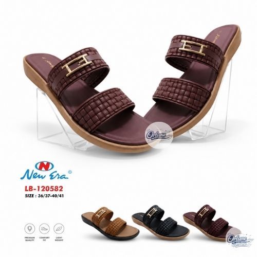 ORLUNE - NEW ERA LB 120582 Sandal Casual lady's Ring Sandal Jepit Sandal Slop Karet Wanita Size Terb