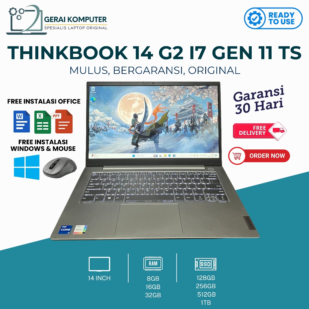 Lenovo Thinkbook 14 i7 Gen11 RAM 8GB SSD 512GB Touchscreen