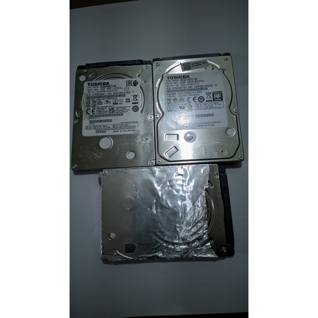 hardisk merk toshiba 1tb 2.5" health 100% ori second