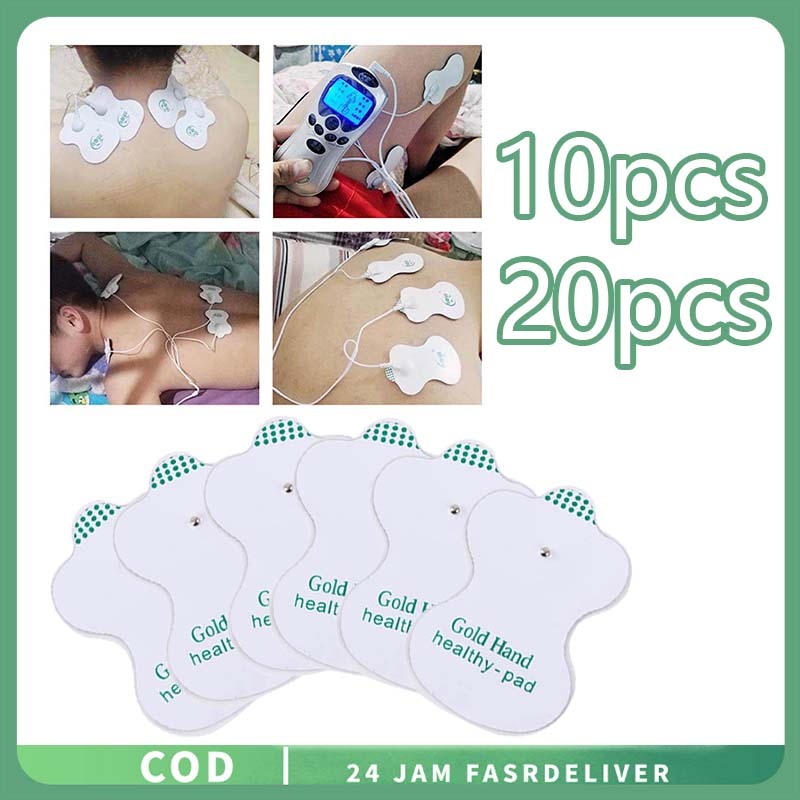 10pcs/20pcs Tempelan Alat Pijat Elektrik Silikon Gel Pad Alat Pijat Elektrik Universal Gel Pad Akupu