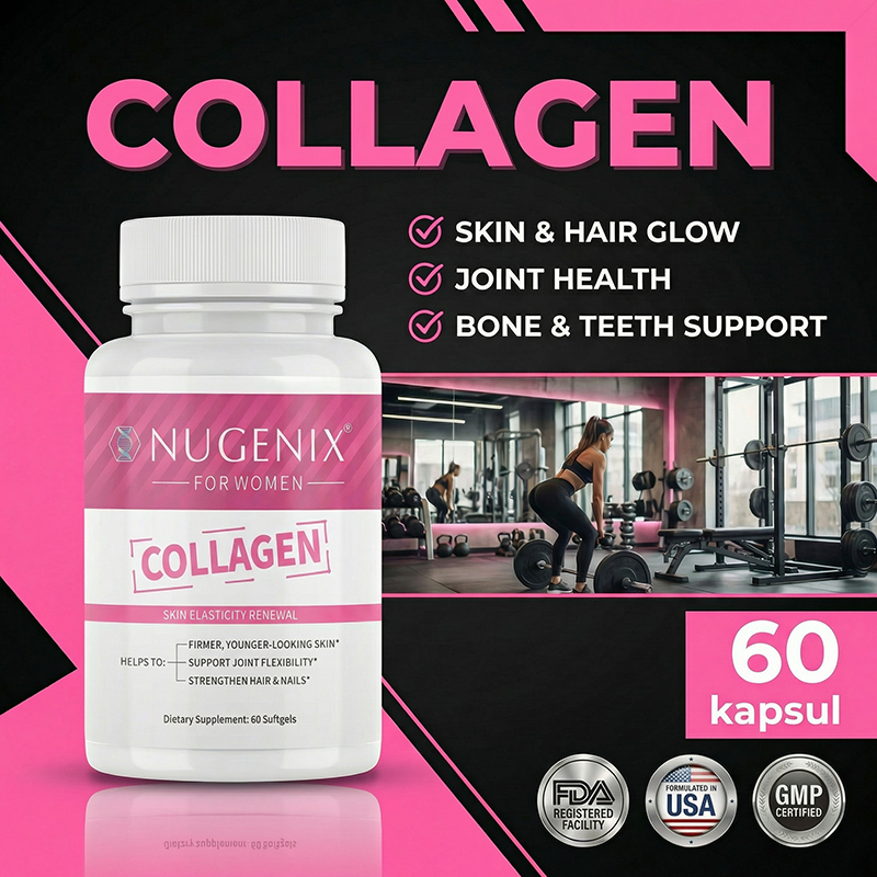 Nugenix Collagen Complex, Daily Collagen and Keratin Support for Radiant Skin and Hair