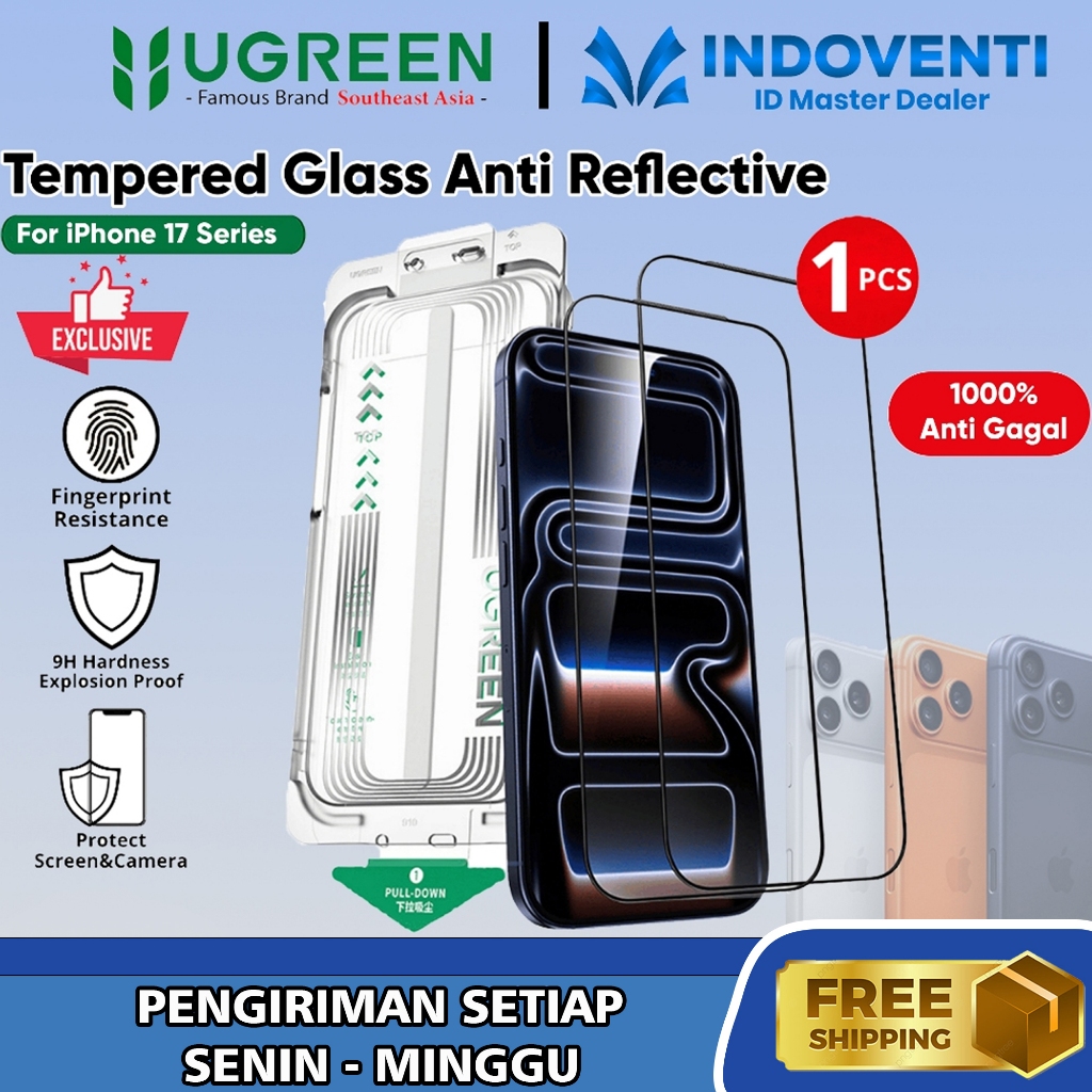 UGREEN Tempered Glass For iPhone Anti Reflective HD Screen Protector Layar