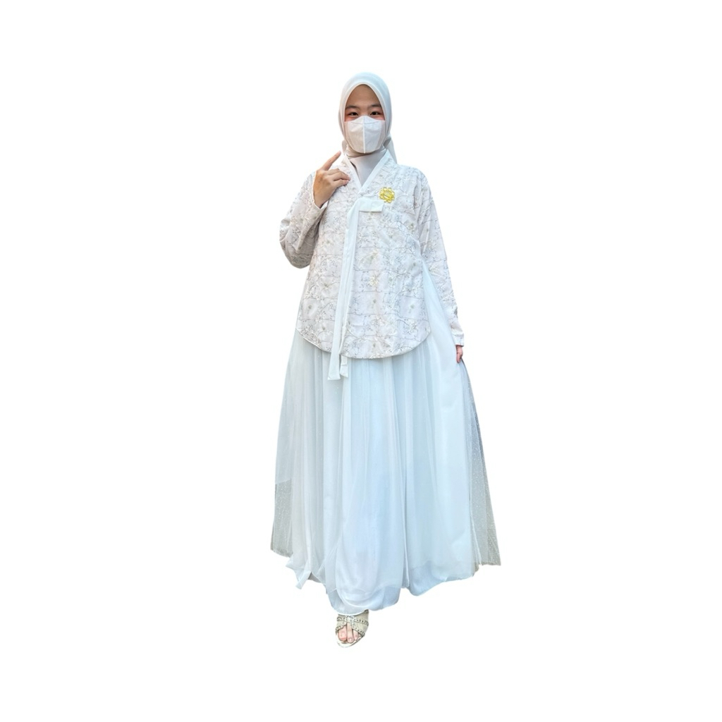 YUNA DRESS GAMIS HANBOK KOREA STYLE GAMIS TERBARU OUTFIT FASHION CANTIK DAN KEKINIAN