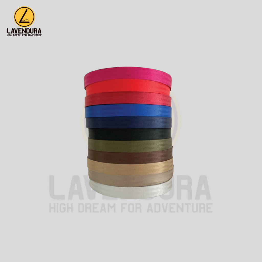 Webing Nylon 3,8cm 3,8 cm bahan harness seat harness rescue climbing flying fox webbing 4cm seat bel