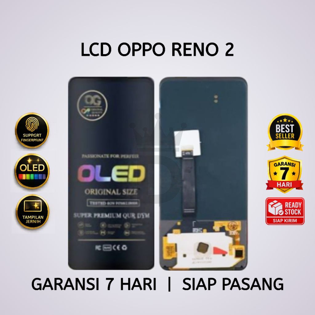 LCD TOUCHSCREEN OPPO RENO 2 OLED FINGERPRINT FULLSET