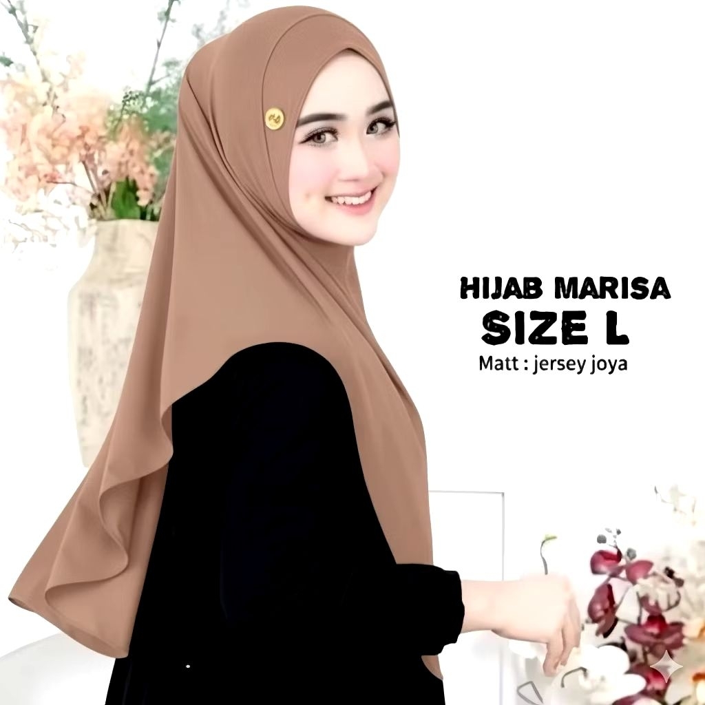 Marisa  SIZE  L  hijab instant daily soft pet hijab instant hijab viral