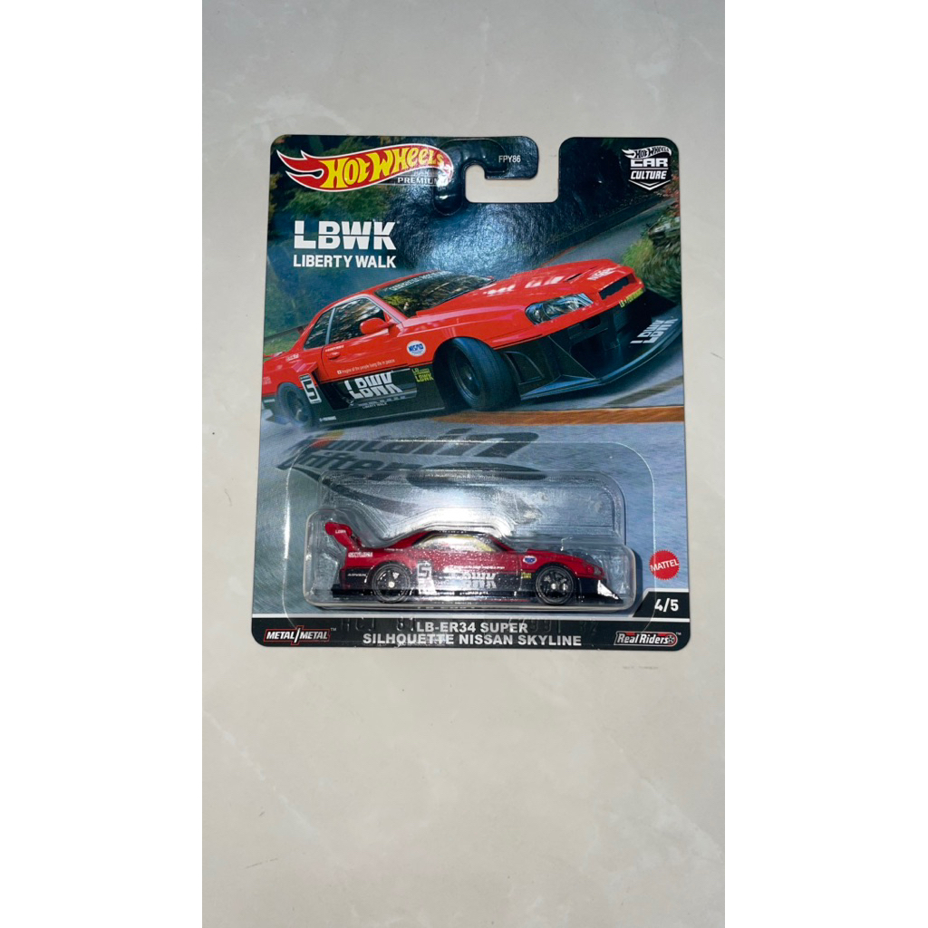 Hotwheels LB-ER34 Super Silhouette Nissan Skyline R34 Liberty Walk LBWK Mountain Drifters