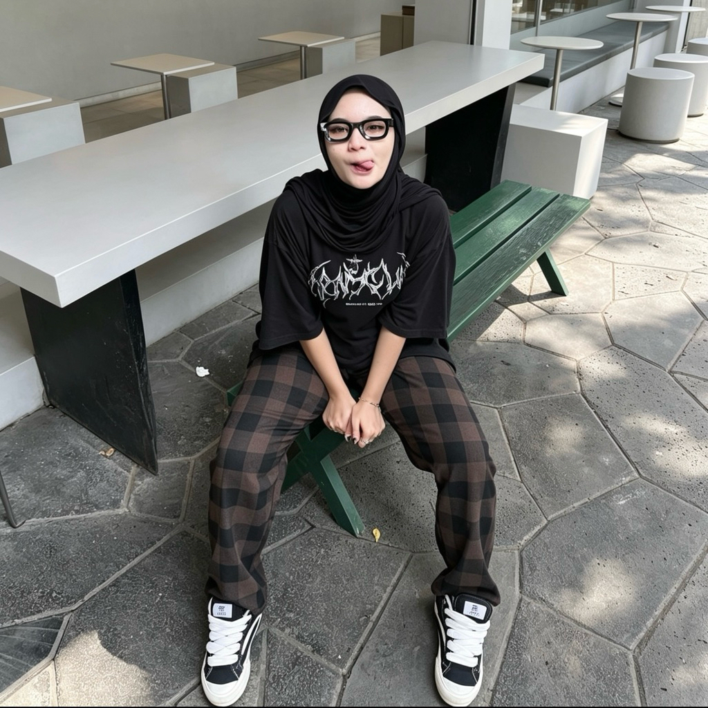 Celana Tartan Flanel Choco Black - Longpants Tartan - Tartan Pants Flanel