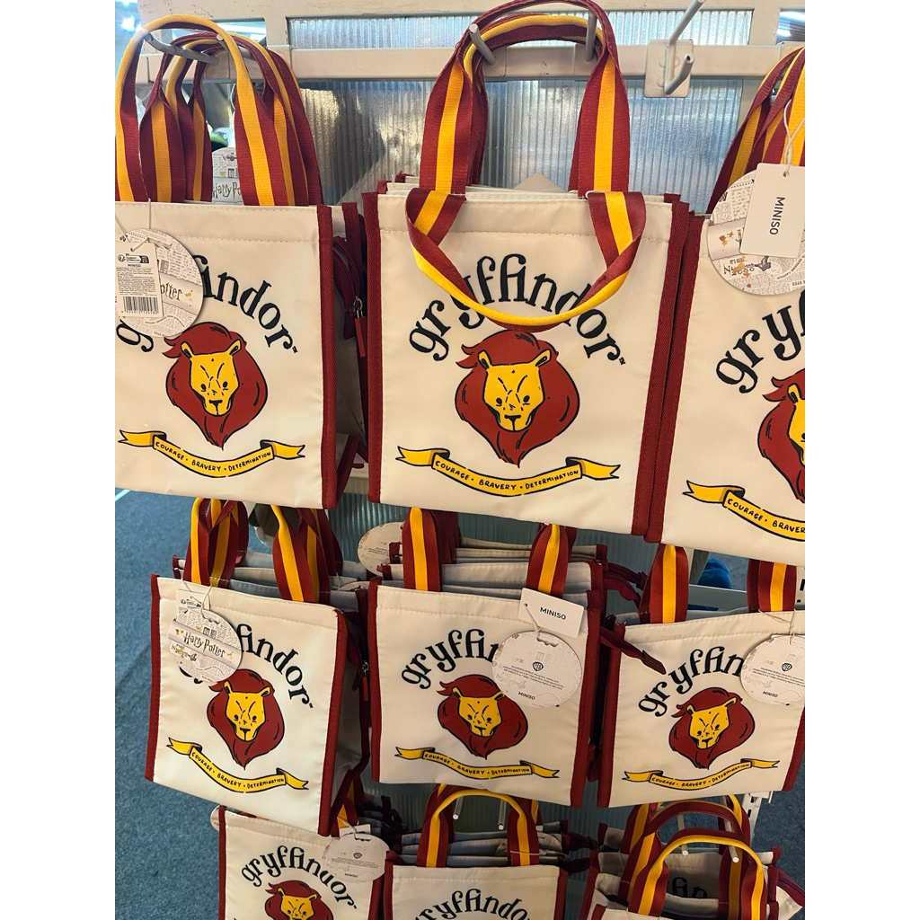 Miniso x Harry Potter Lunch Bag Gryffindor Hufflepuff Ravenclaw Slytherin Tas tempat makan hogwarts 
