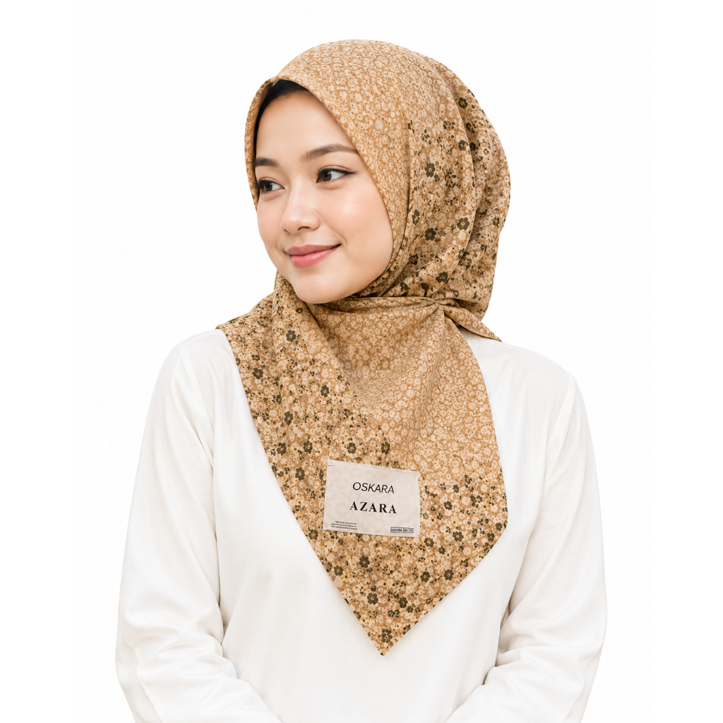 Hijab oskara motif seragam | Kerudung seragam motif oskara Azzahra
