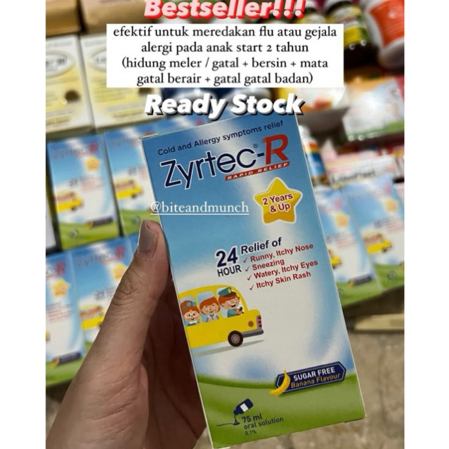 Zyrt3c R Liquid Kids Solutin Liquid 75ml Singapore Banana Flavour untuk anak