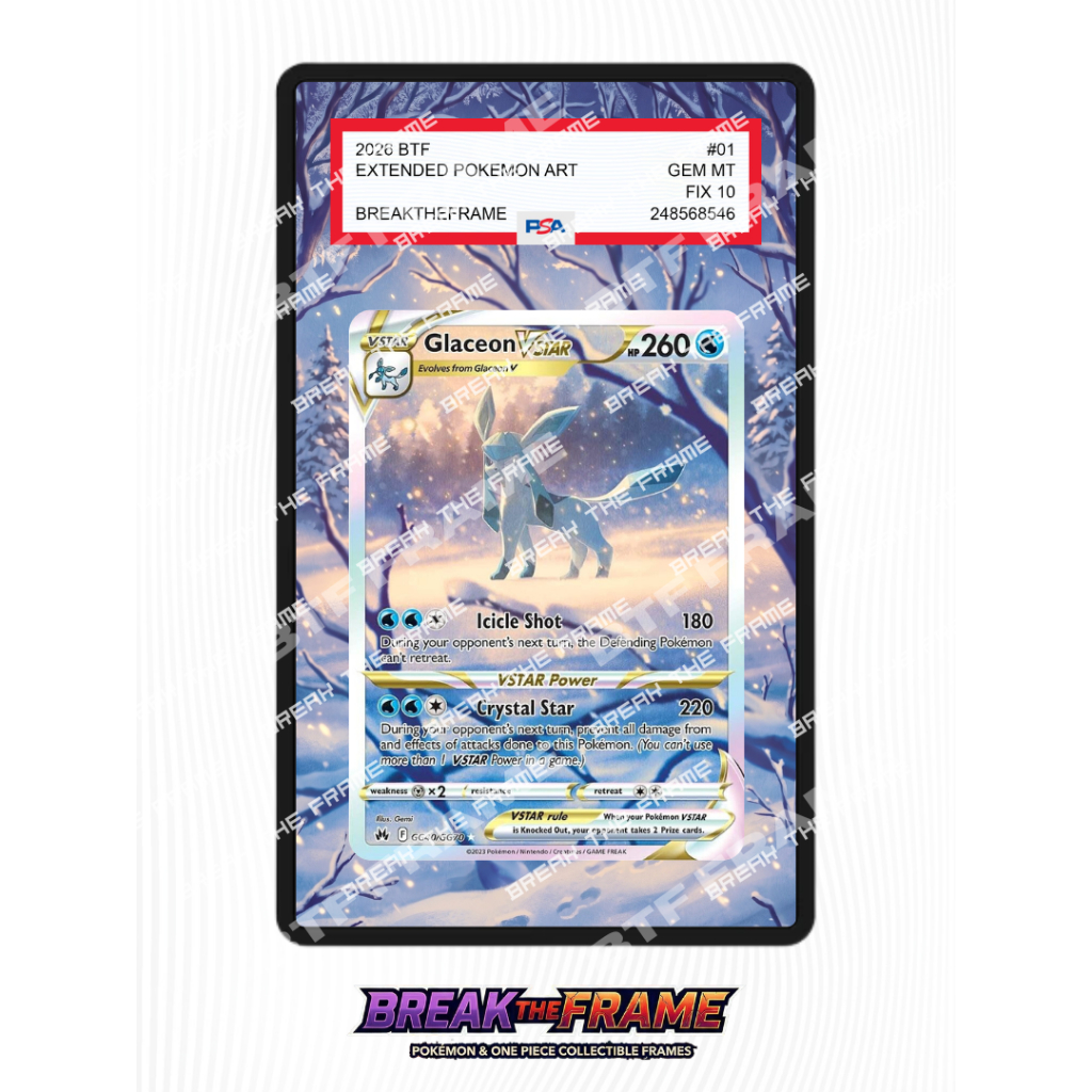 Glaceon VSTAR - Crown Zenith #GG40 - Extended Art Pokemon TCG for Slab Guard / Slab Sleeve