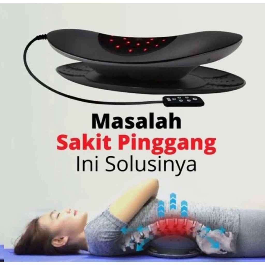 Dr QYU Lumbar Traction Device Alat Terapi Pinggang Infrared Back Stretching Original Baru Lengkap