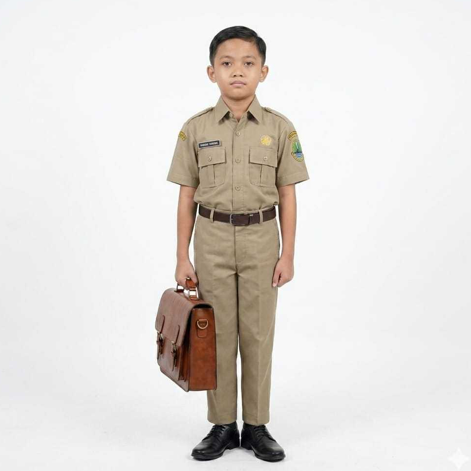 Baju Profesi Anak PNS Guru Laki Laki / Kostum Setelan Pegawai Negeri Sipil Anak Cowok Seragam Karnav