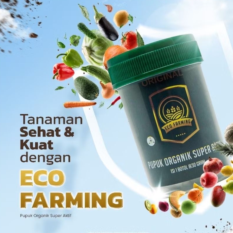 ECOFARMING Pupuk Organik Super Aktif 30 Gram Solusi Tanaman Sehat Dan Kuat Original