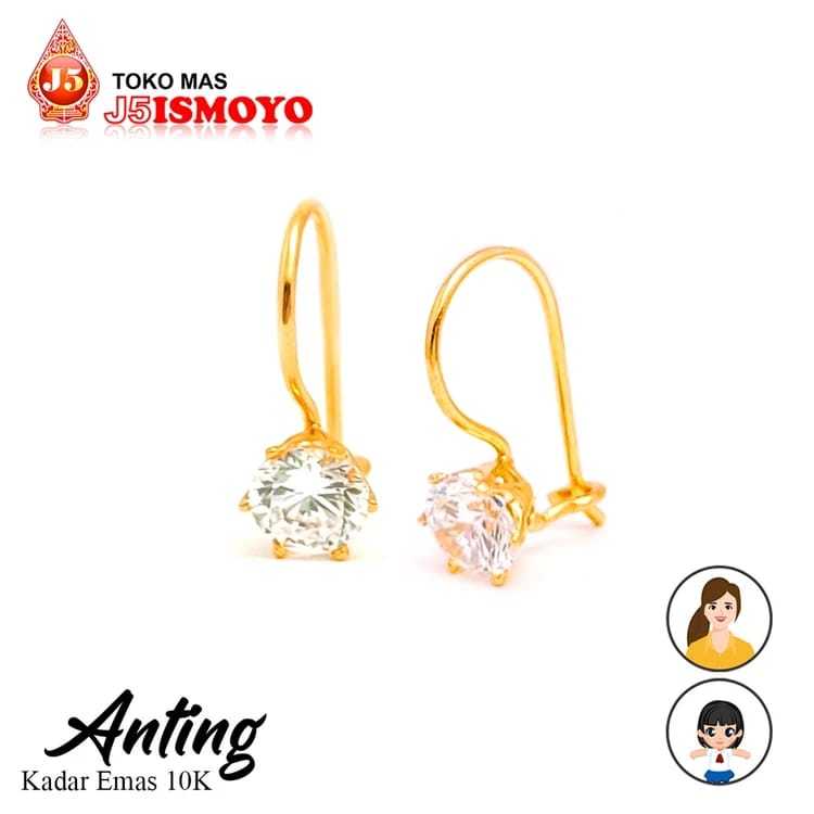 Anting Emas 10 karat Dewi Batu Terbaru J5 Ismoyo