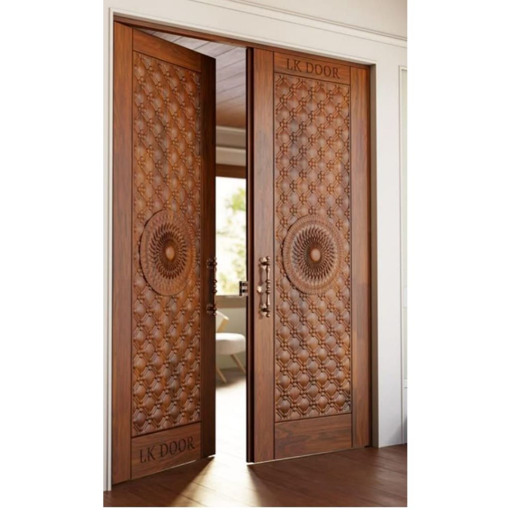 pintu jati minimalis 2 daun moderndoubel kusen