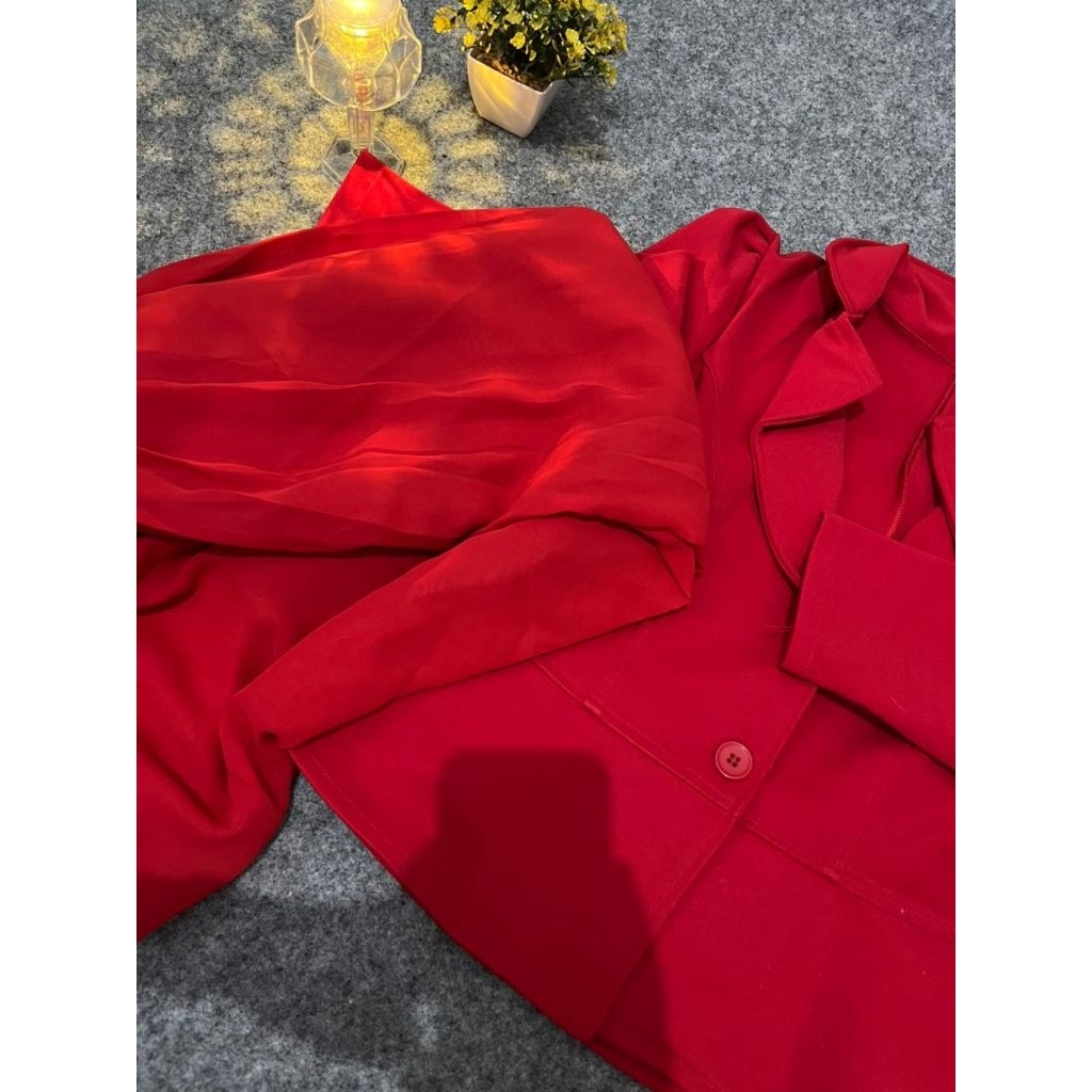 Baju Rok Warna Merah