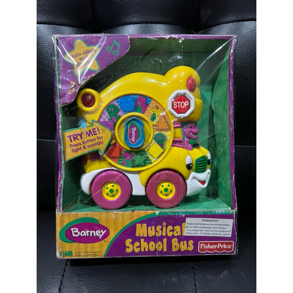 [ NEW ] FISHER PRICE Barney Musical School Bus