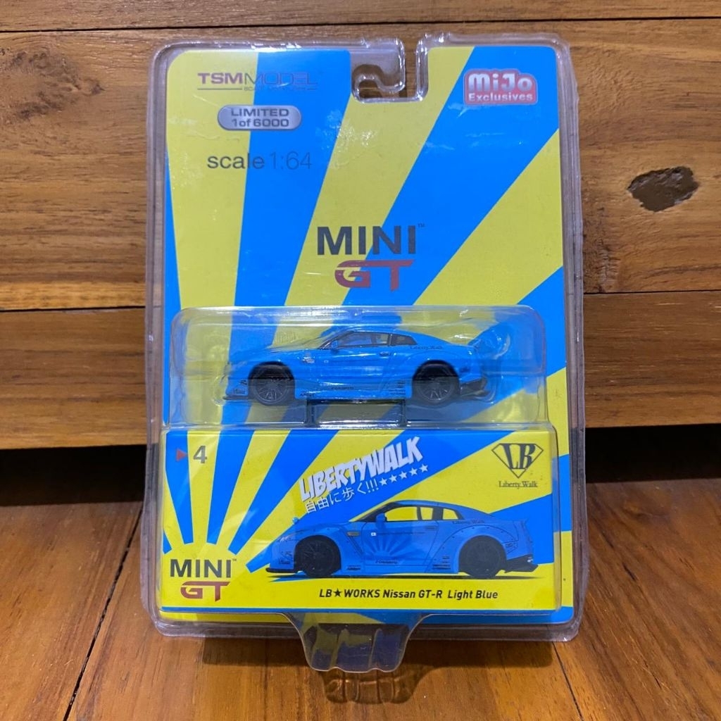 Mini GT 4 LBWK Nissan R35 Light Blue Mijo Blister