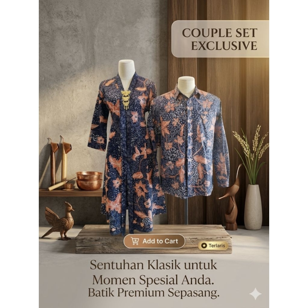 couple baju batik tulis lasem 2 warna