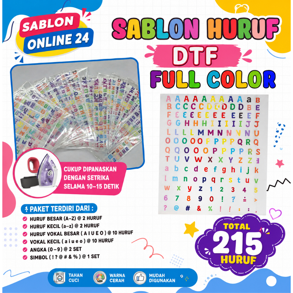 SABLON HURUF DTF / HURUF WEBBING / GANCI WEBBING / WEBBING KEYCHAIN